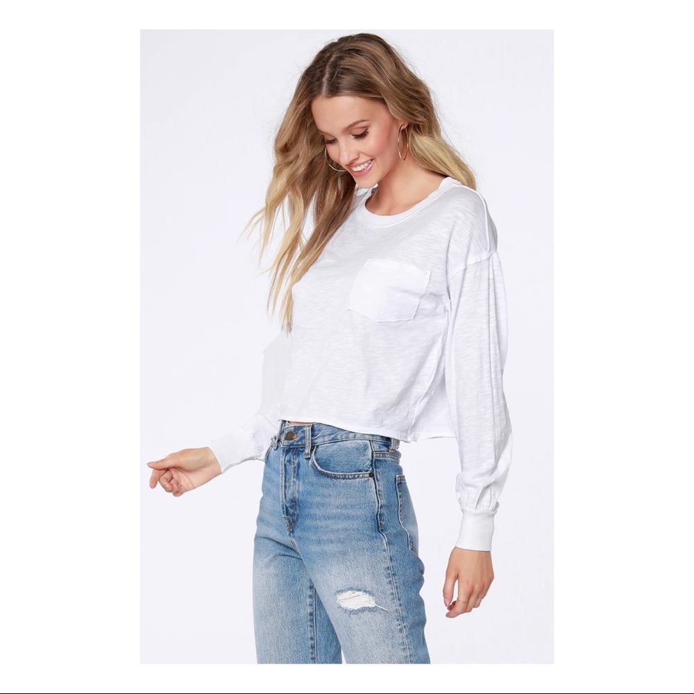 Bobi Long Sleeve Pocket Tee NWT Sz Small